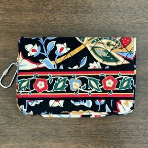 VERA BRADLEY ONE FOR THE MONEY BI-FOLD WALLET WITH KEYCHAIN "VERSAILLES" NWOT